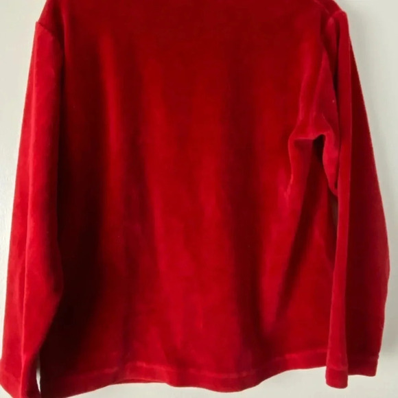 G.H. BASS & CO. EUC GIRLS RED VELOUR TOP SIZE S - Picture 4 of 5